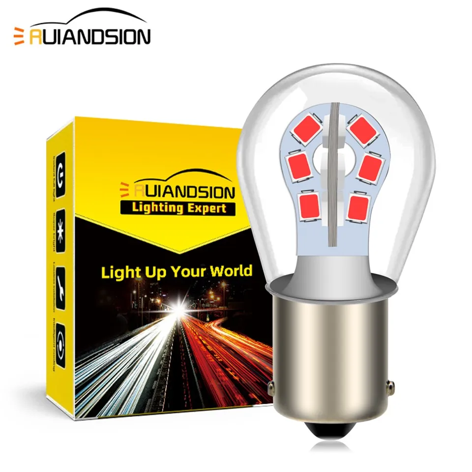 Ruiandsion Customized 1156 Motorcycle Signal Bulbs On Sale 12V Red