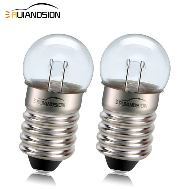 E10 Mini Mag Flashlight Bulbs Torch Light Bulbs 1.5V Warm White